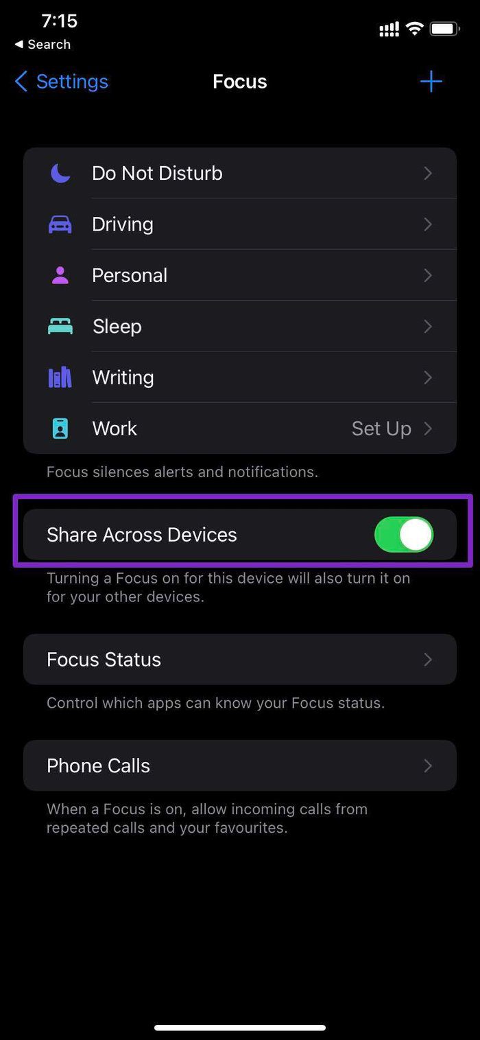 Share across devices