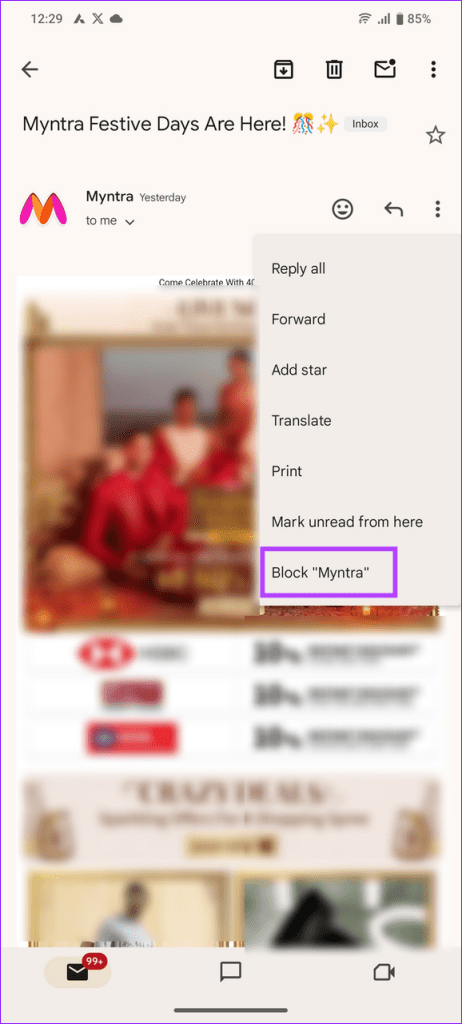 2 block gemail sender