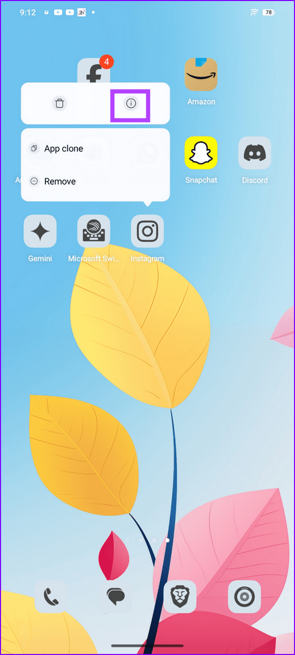 2 open Instagram app info