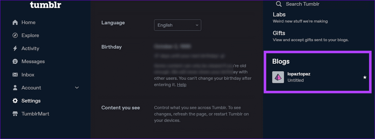 2 select the Blog - 2
