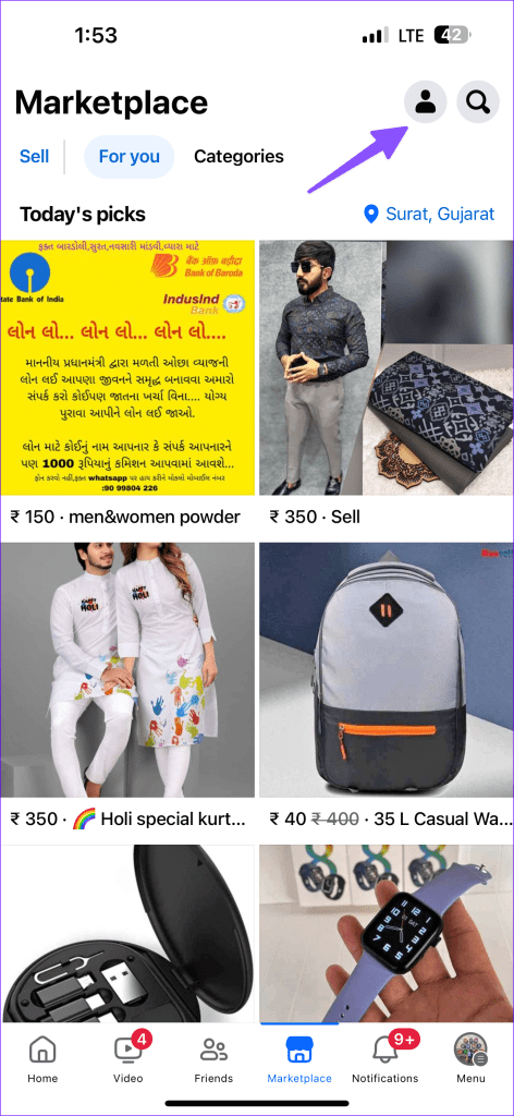 2 select your account icon