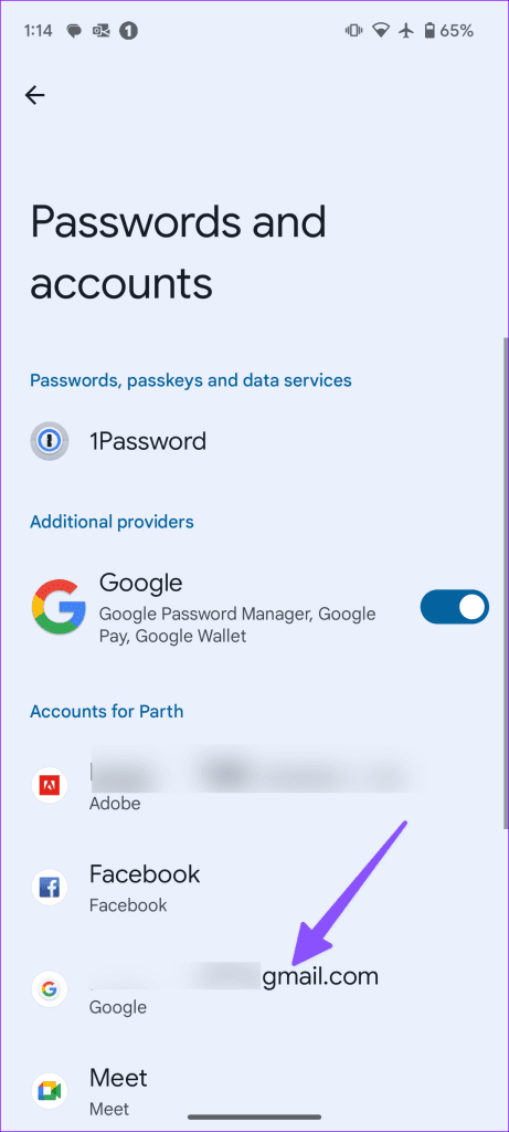 2 tap your Google account