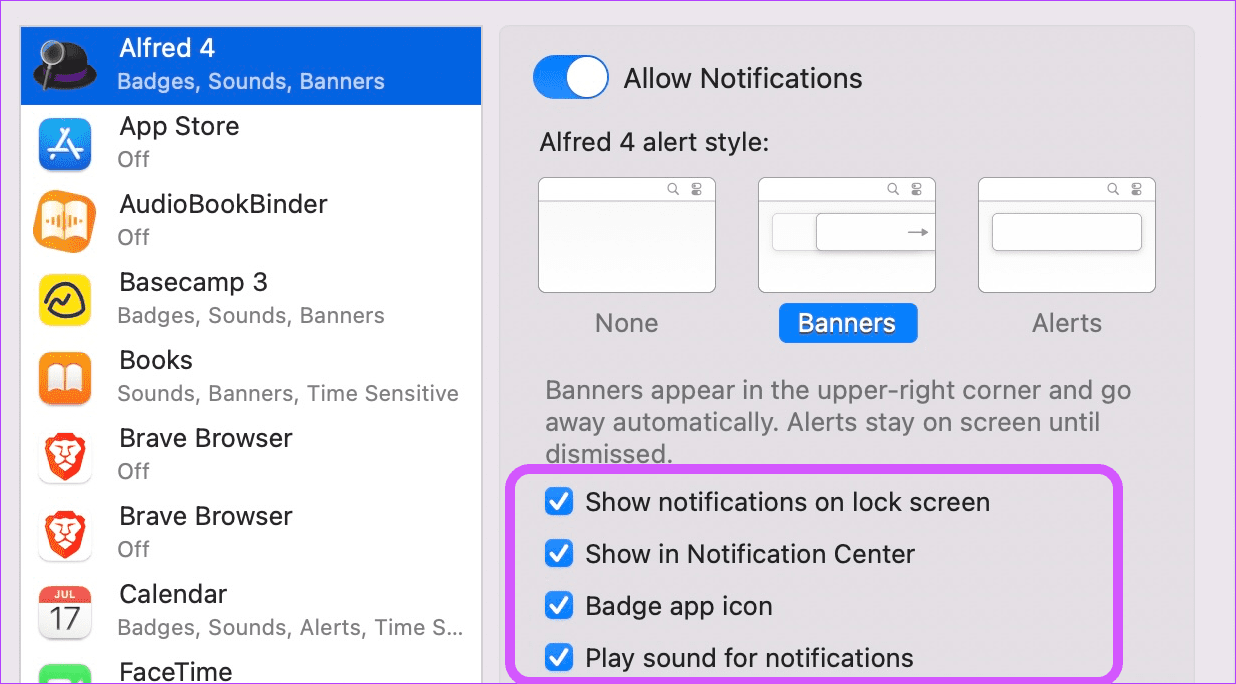 2. Setting app-specific notification preference 5