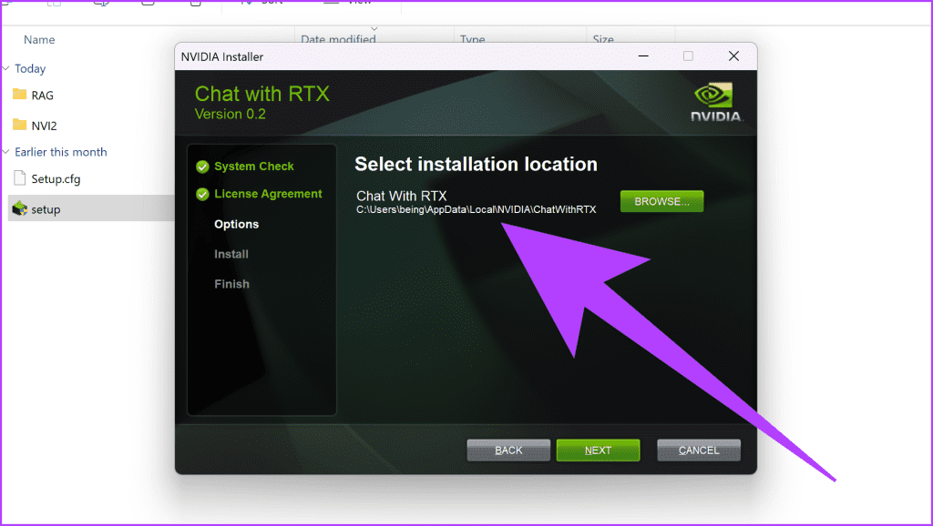 2. make sure to use the default installation location only. Chat with RTX