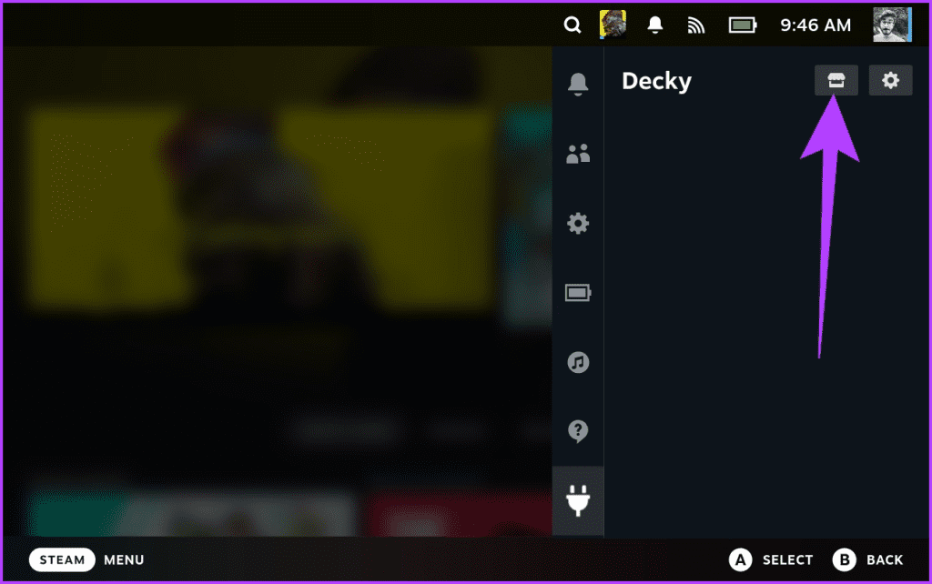 2.1 inside the Decky settings tap on the Store icon at the top right corner