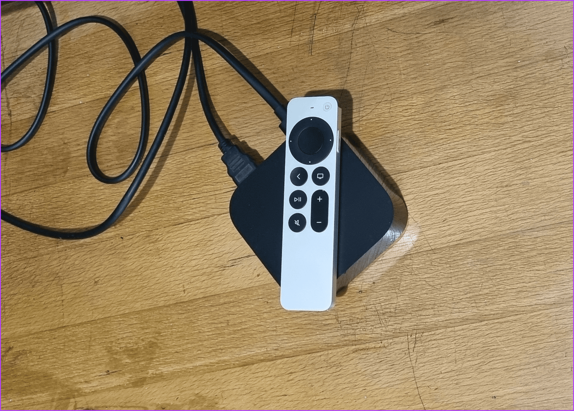 Place remote on Apple TV device