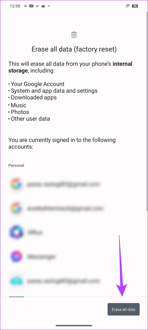 24 confirm factory reset