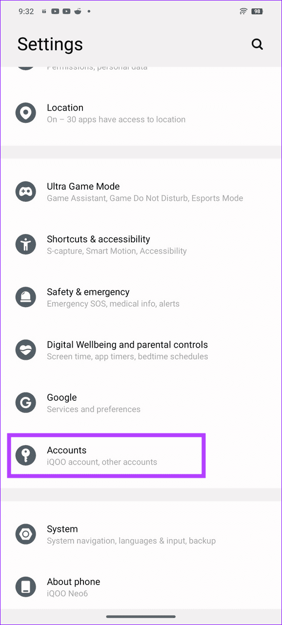 26 select Accounts - 8