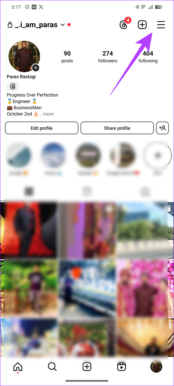 3 Instagram profile