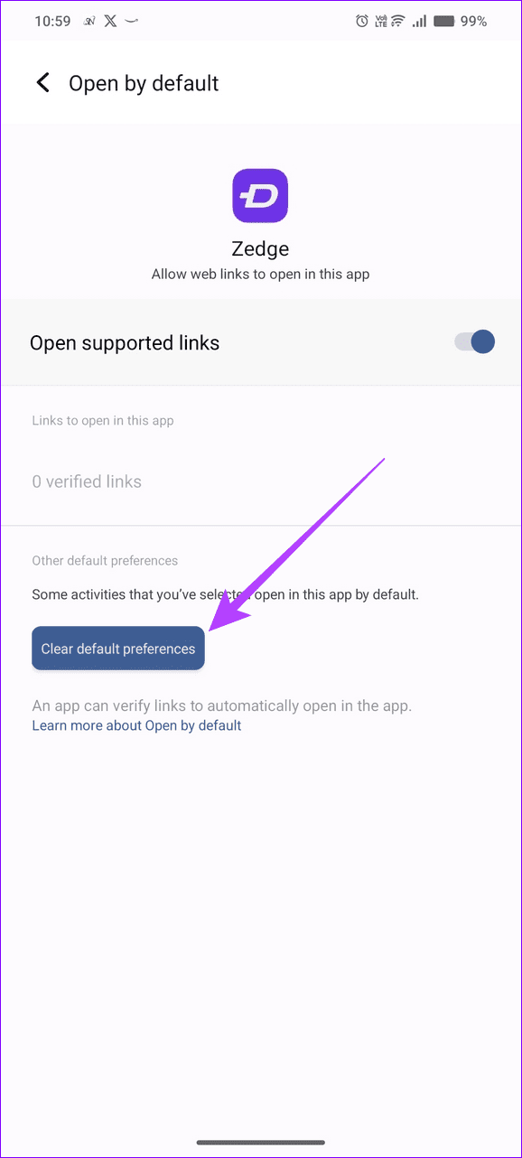 3 clear default preferences