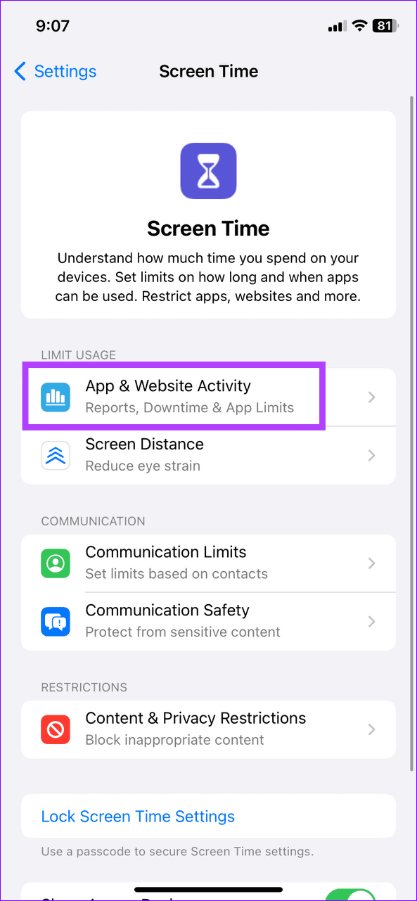 3 configure screen time