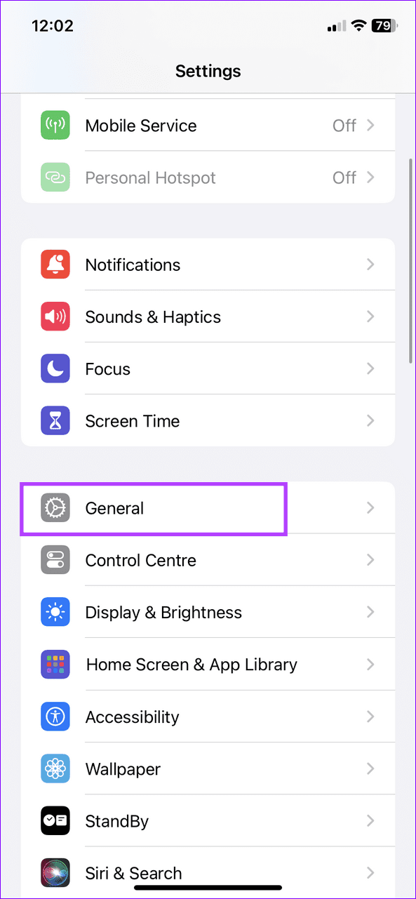 3 open General settings - 8
