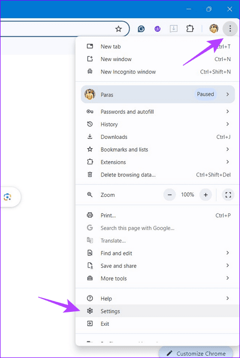 3 open chrome settings 1