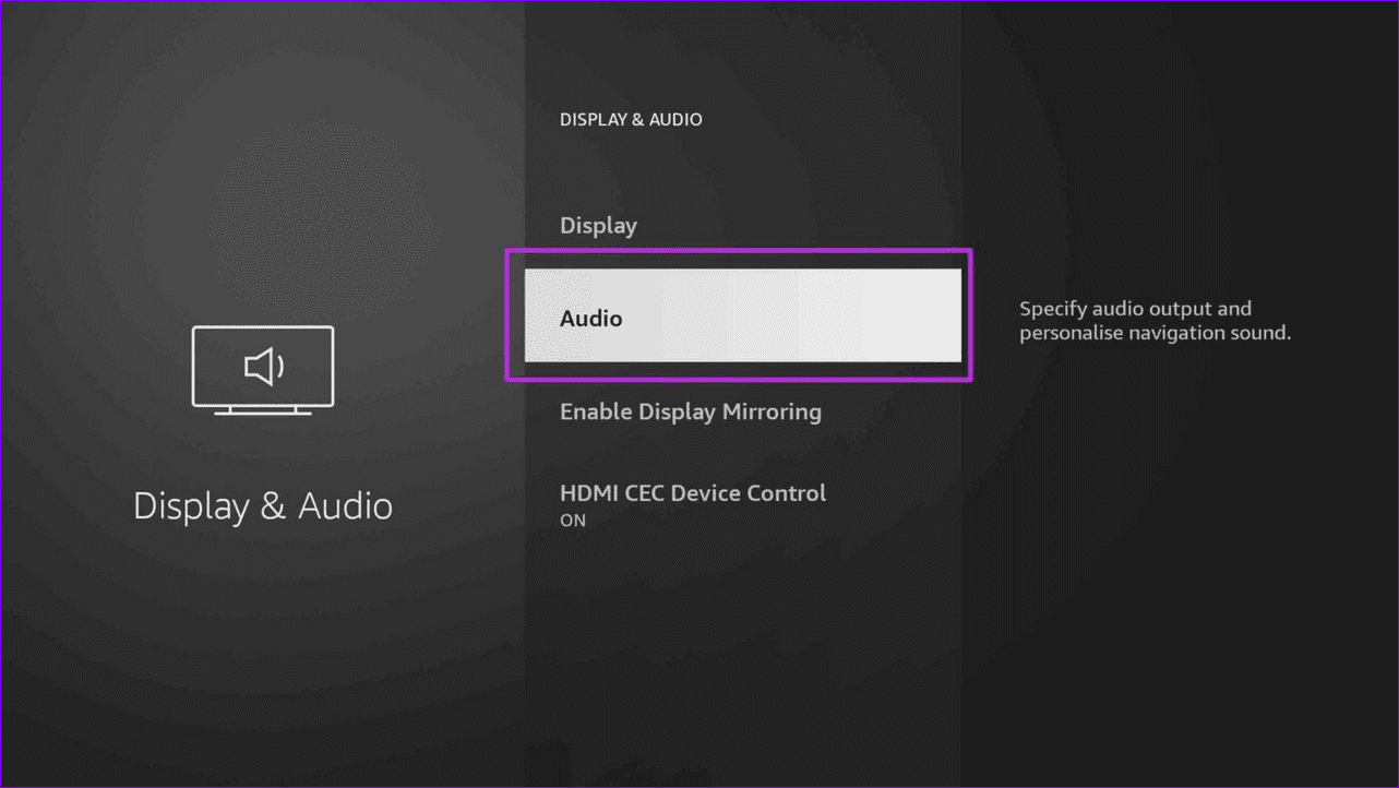 3 select Audio
