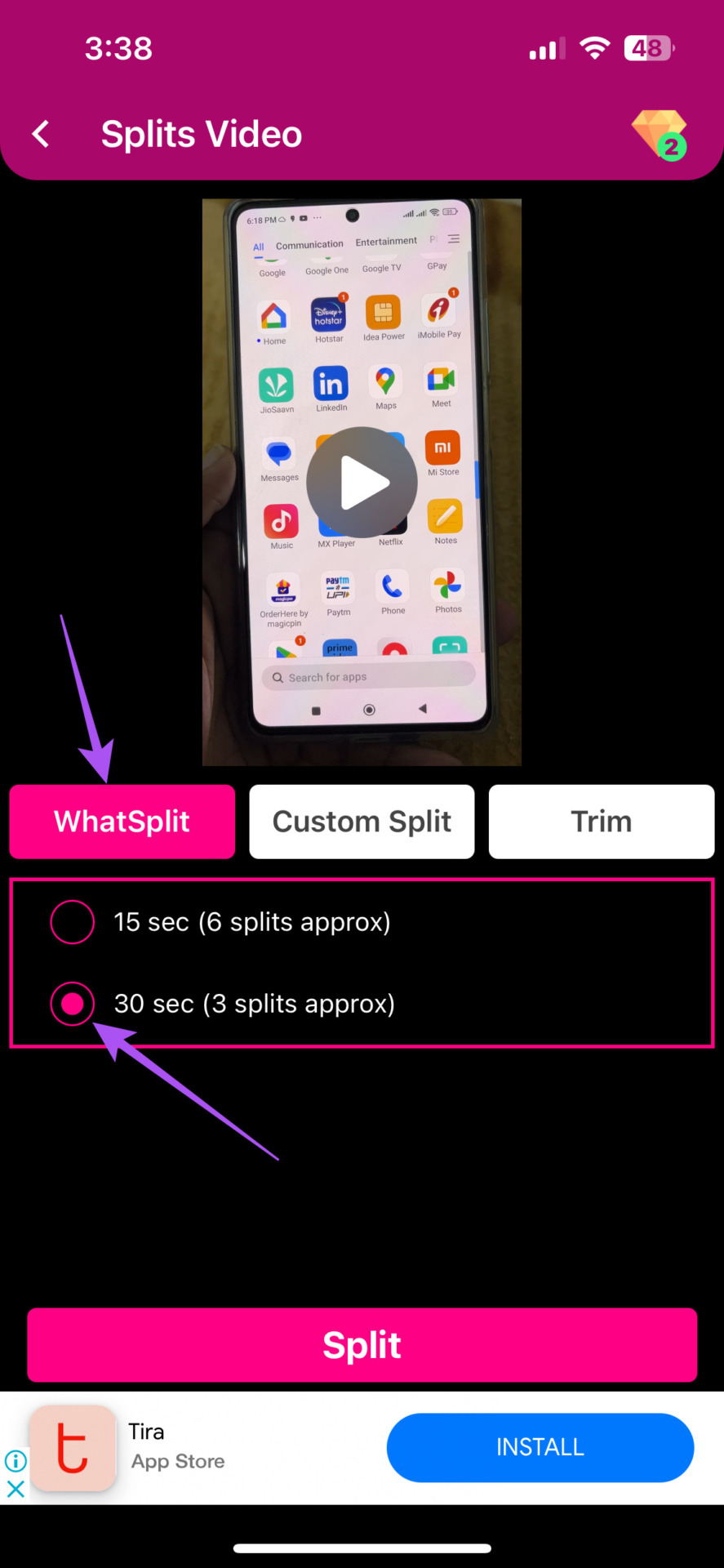 How to Upload WhatsApp Status Videos of More Than 30 Seconds - 3