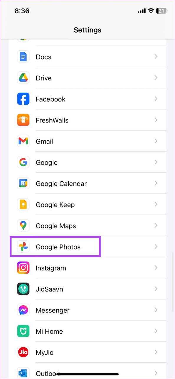 4 configure Google Photos settings