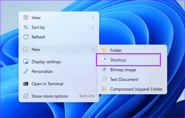 4 open network connections using shortcut