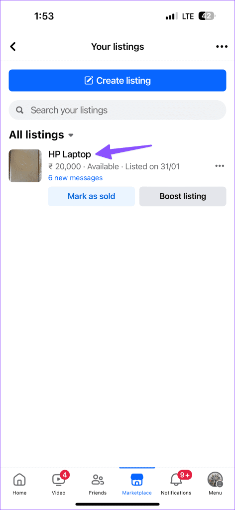 4 select your product listing