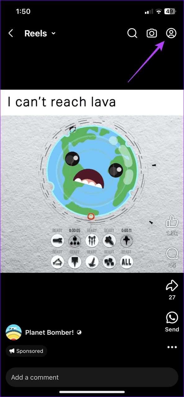 4 tap your profile icon