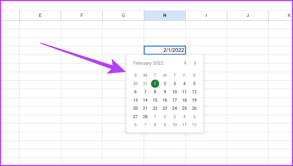 4. Now simply double click on the cell and the pop up calendar should appear