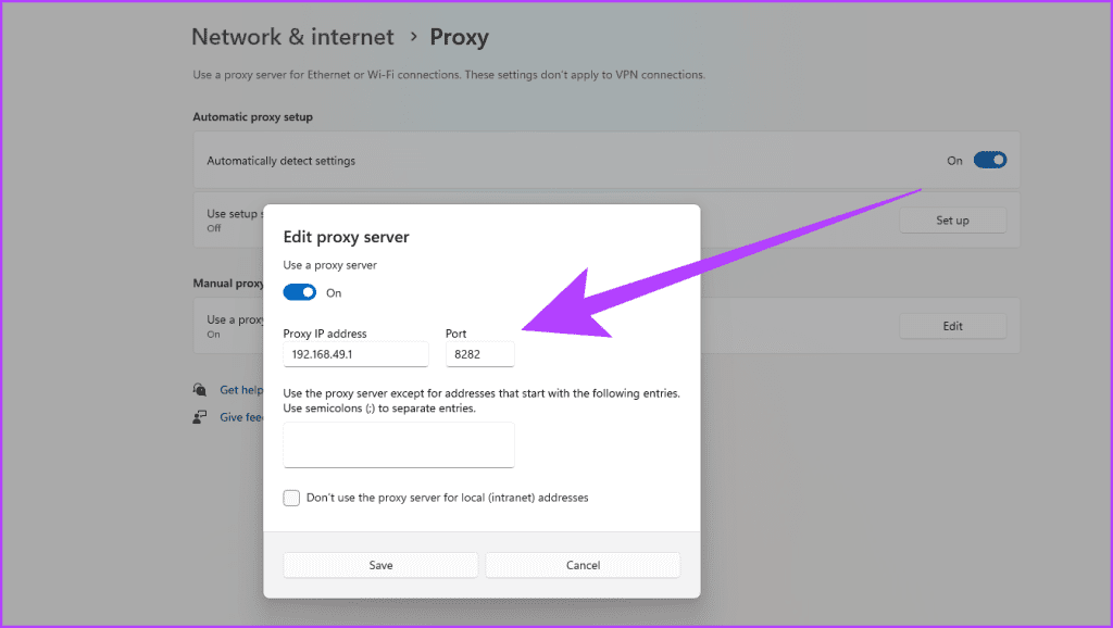 4. head over to Settings Network internet Proxy and select Set up next to Use a proxy server New
