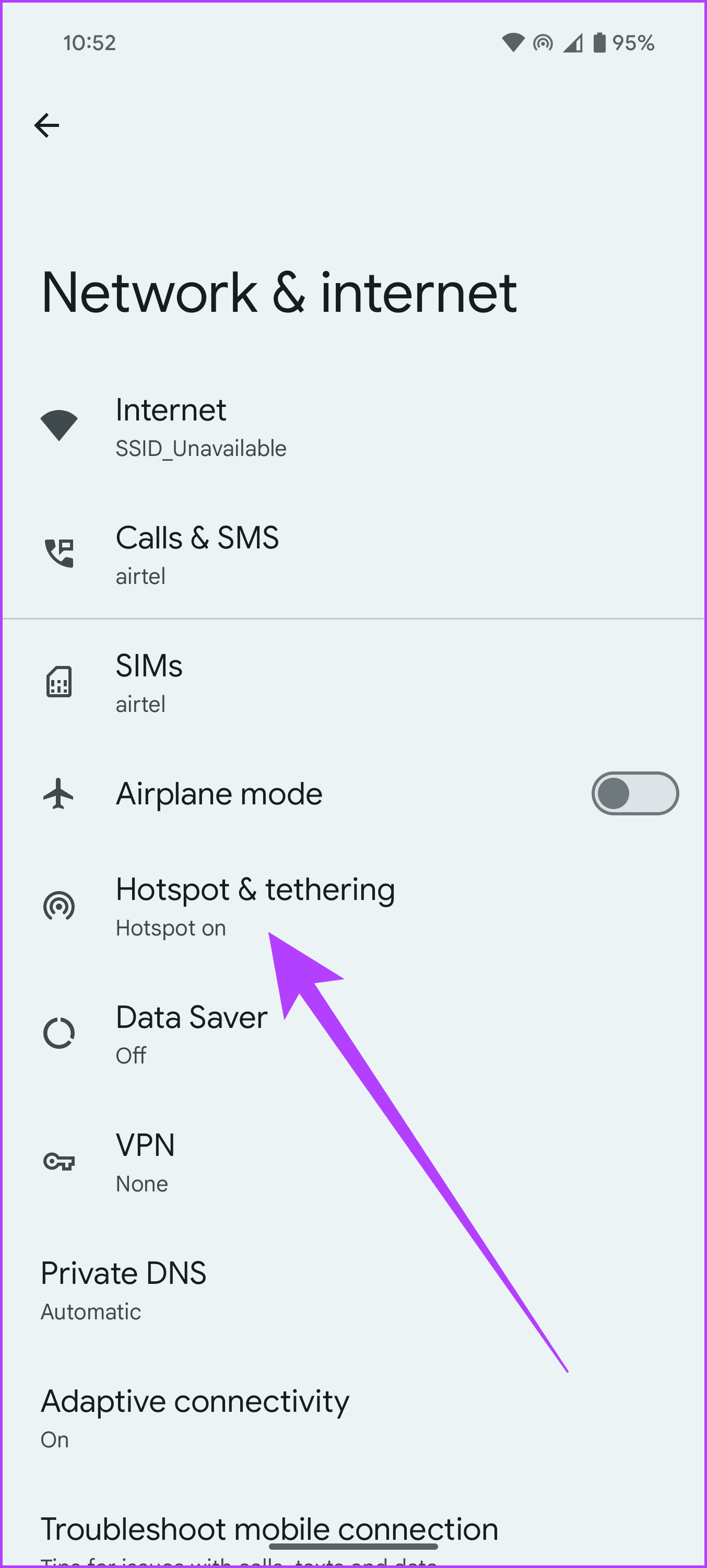 4.1 head over to Settings Network Internet Hotspot tethering