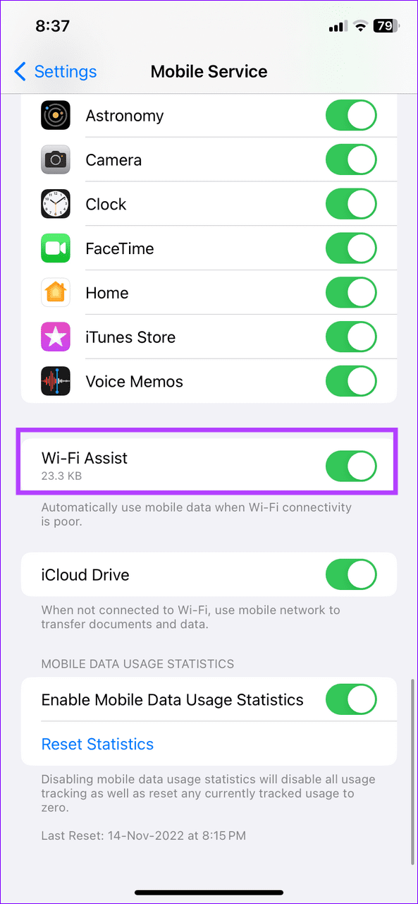 5 disable Wi Fi assist
