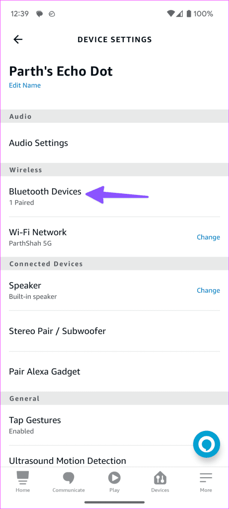 5 select bluetooth devices in the alexa app - 3