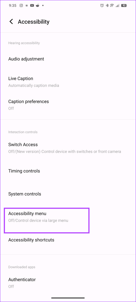 6 customize accessibility menu