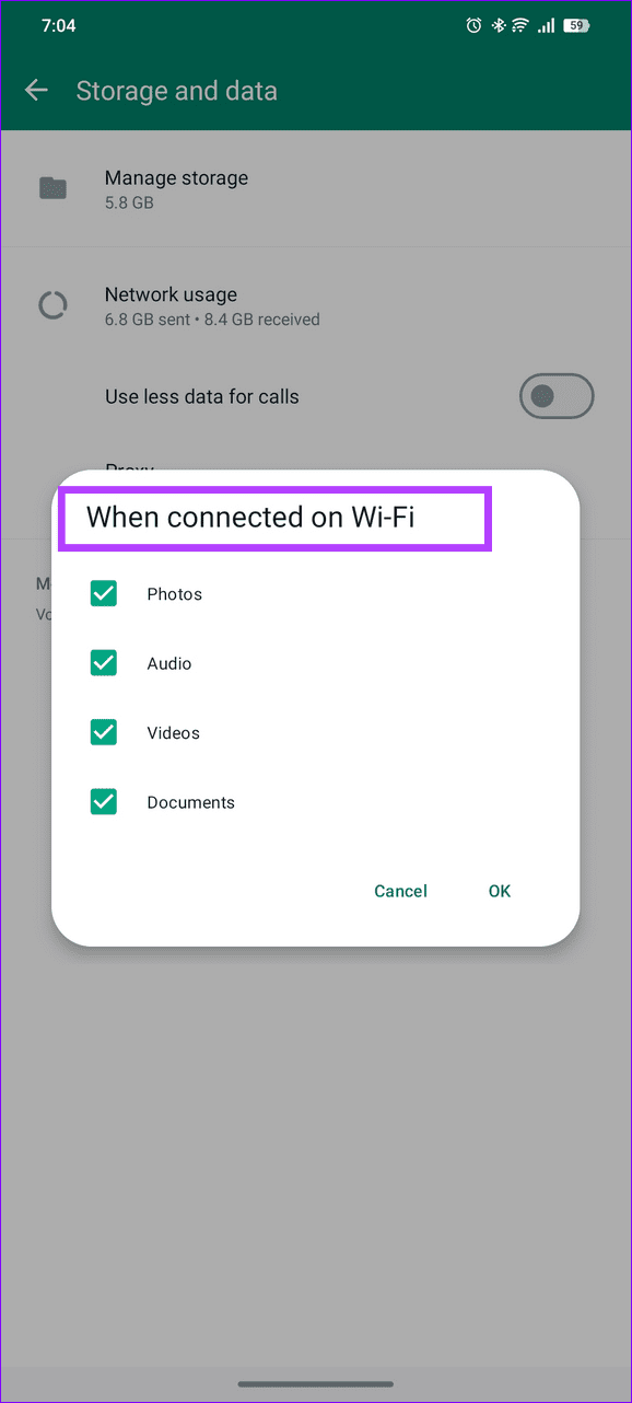 6 disable auto download on Wi Fi