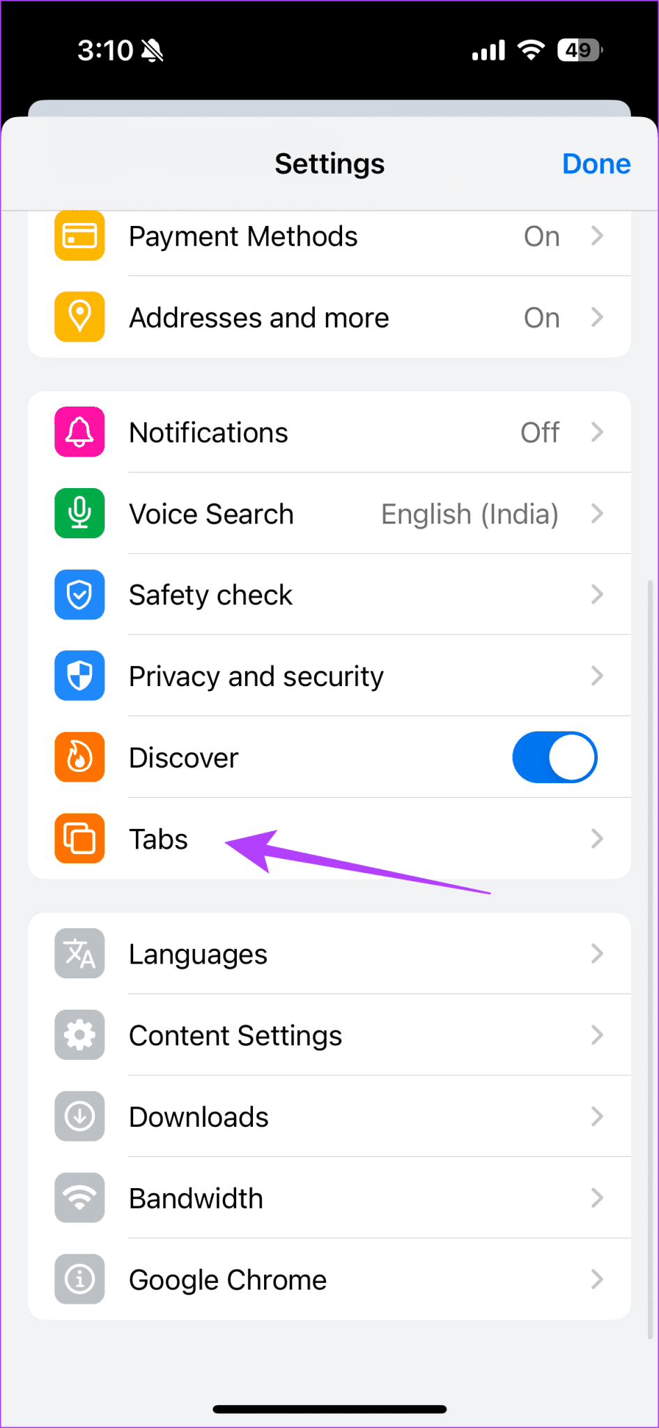 Ios Chrome Setting 6 Ways to Personalize Google Chrome on Your iPhone - Guiding Tech