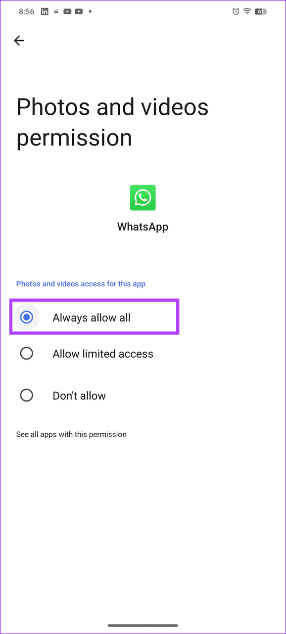 7 enable WhatsApp permission