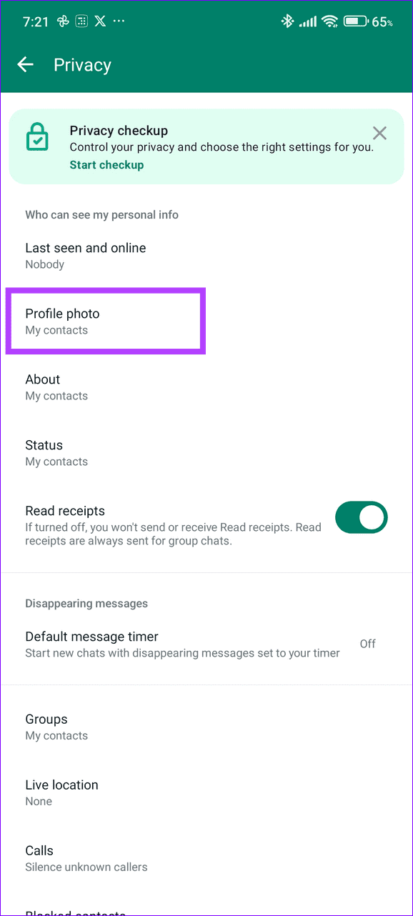 7 select profile photo