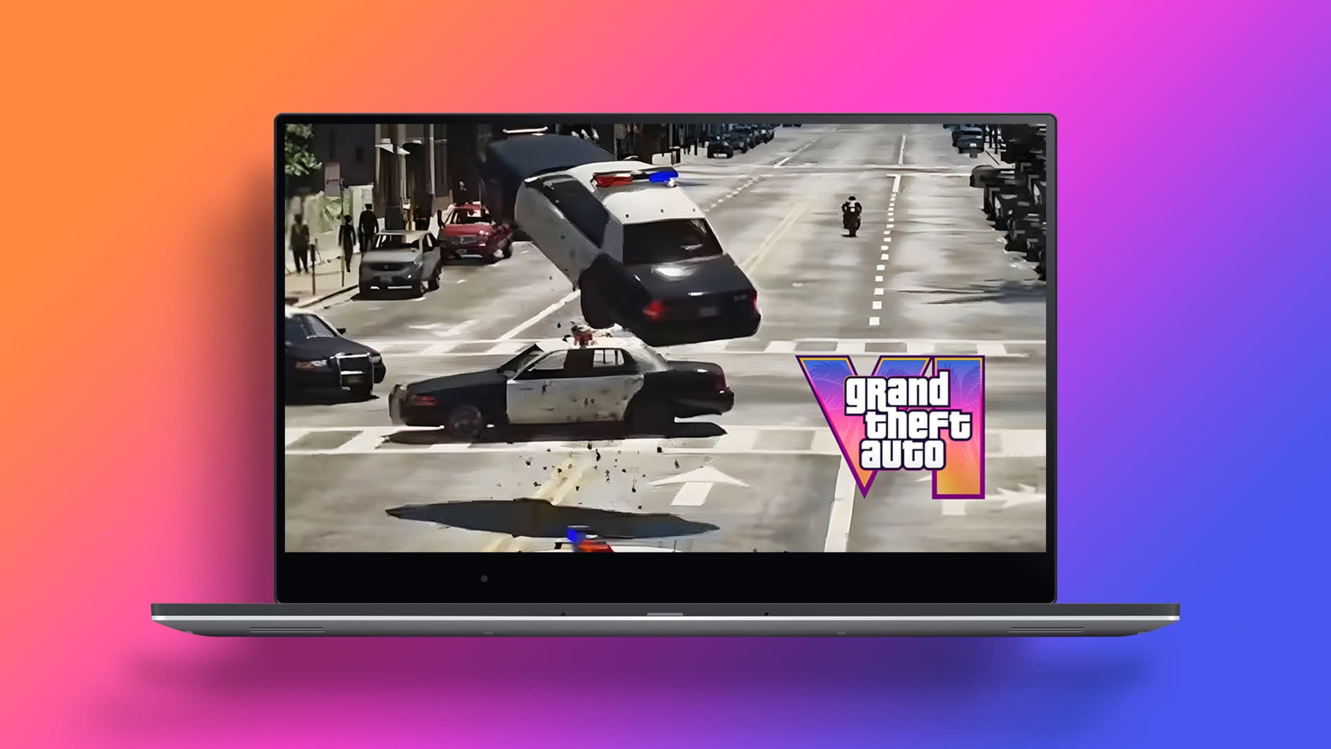 Wallpaper of an on going police chase in GTA 6 