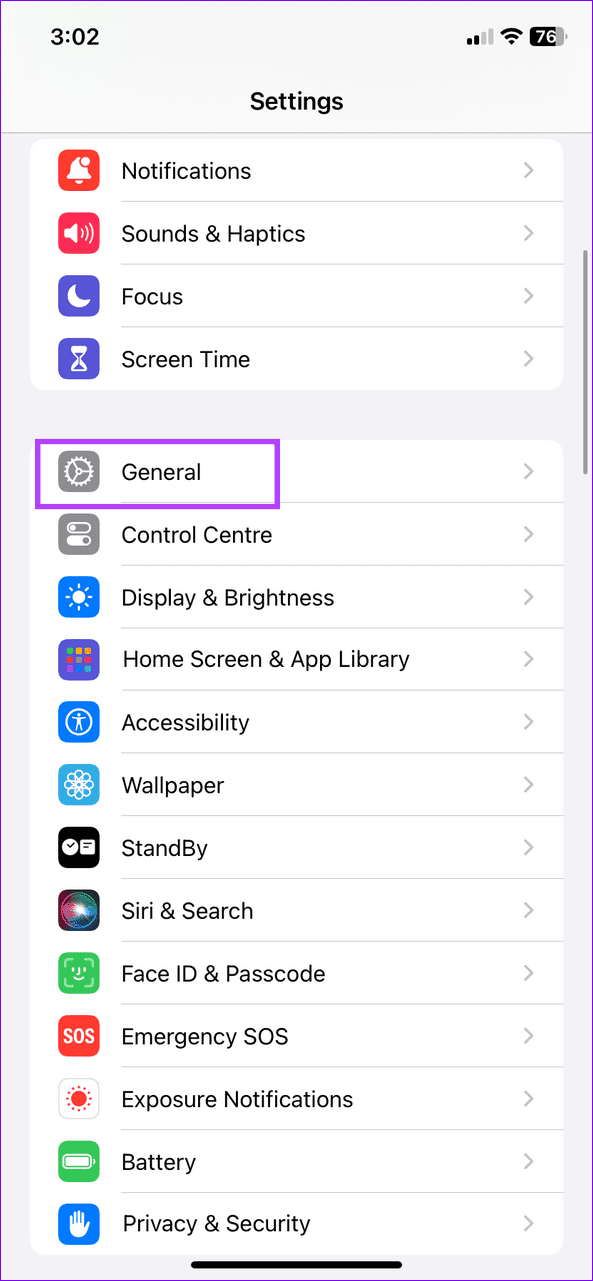 8 General iPhone settings 1
