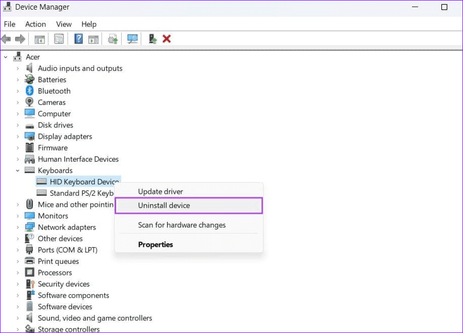 8 Update or reinstall keyboard drivers 05