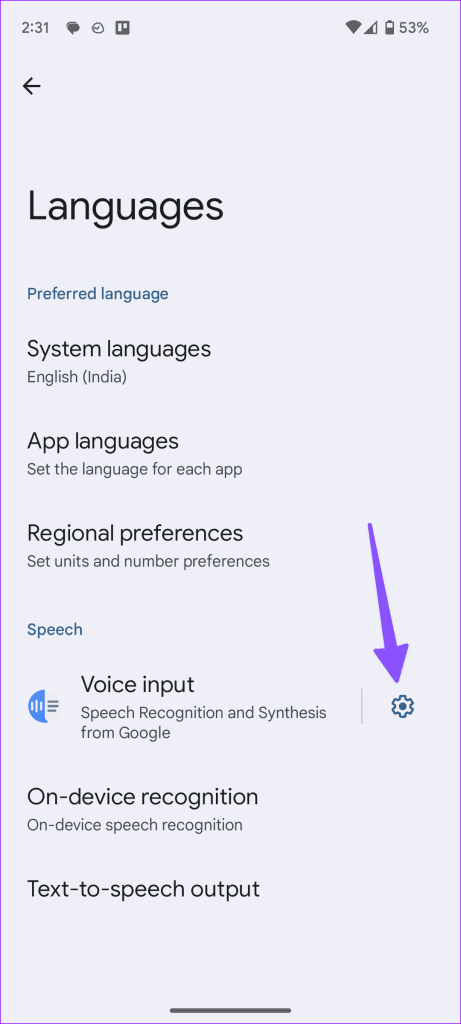 adjust voice input settings