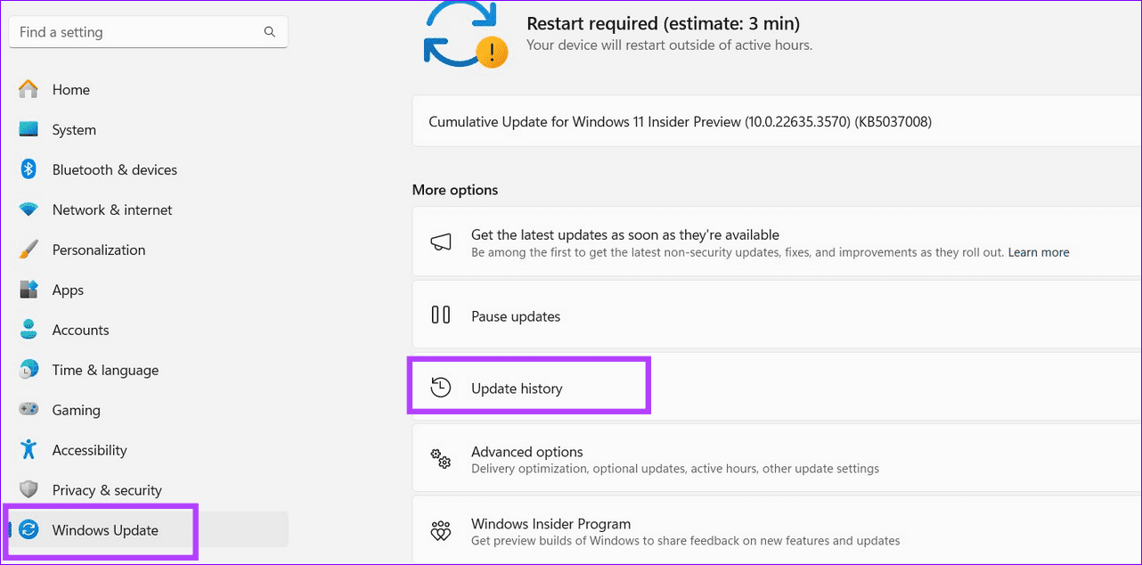 8 configure Windows update