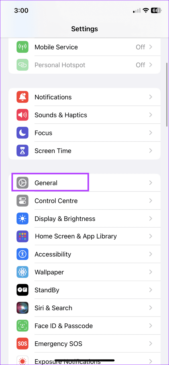 8 iPhone General settings