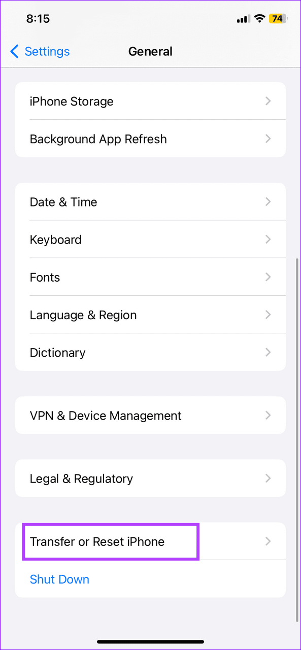8 tap transfer or reset iphone