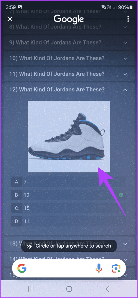 8.3 You can then circle the content you wish to identify