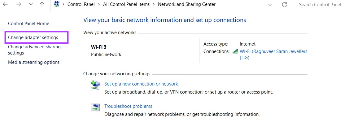 9 change adpater settings