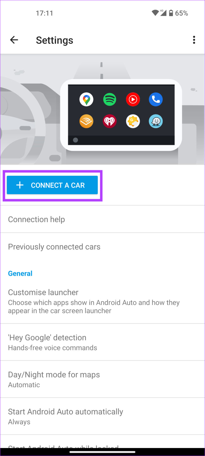 Connet auto and fix Android Auto black screen issue