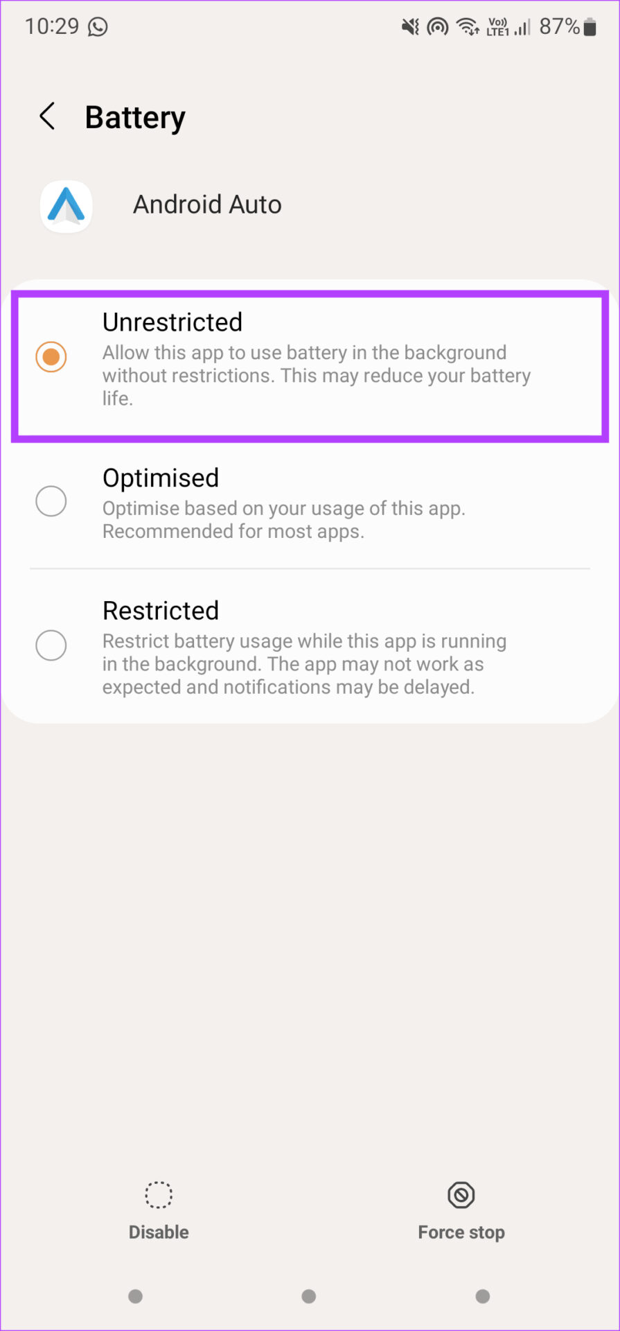 Unrestricted battery