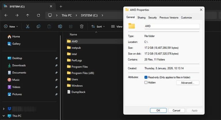 AMD Folder Getting Increasingly Large – What to Do - Guiding Tech