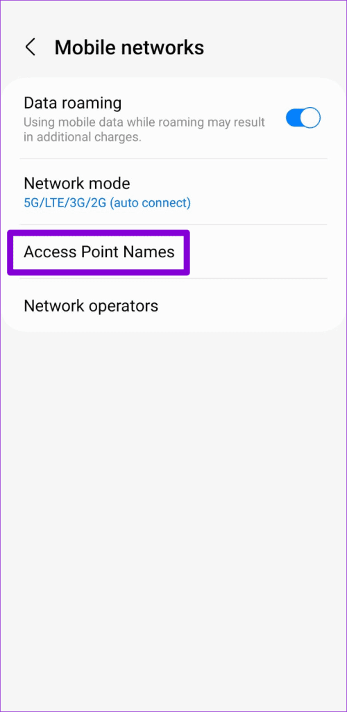 APN Settings on Android - 4