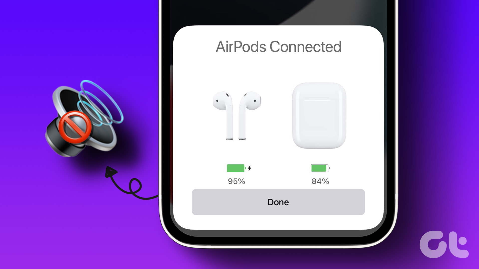 AirPods connected but no sound
