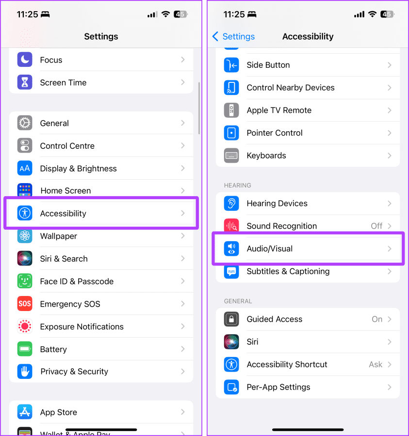 Accessibility Settings iPhone