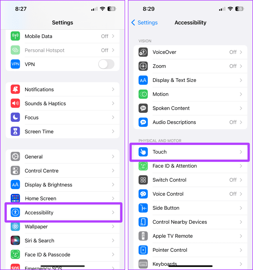 Accessibility Settings iPhone