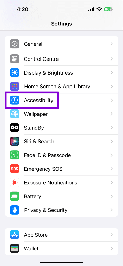 Configuración de accesibilidad en el iPhone